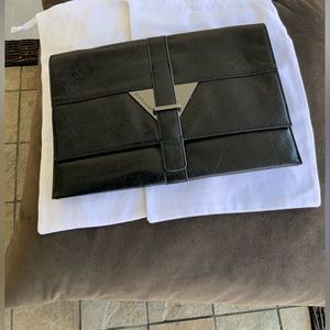 BCBG black Envelope Clutch